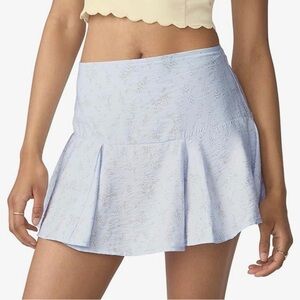 🆕 Florence by Mills Elegant Light Blue Mini Skirt Floral Design XXS